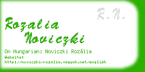rozalia noviczki business card